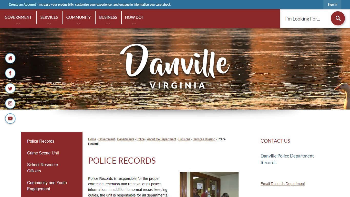 Police Records | Danville, VA - Official Website
