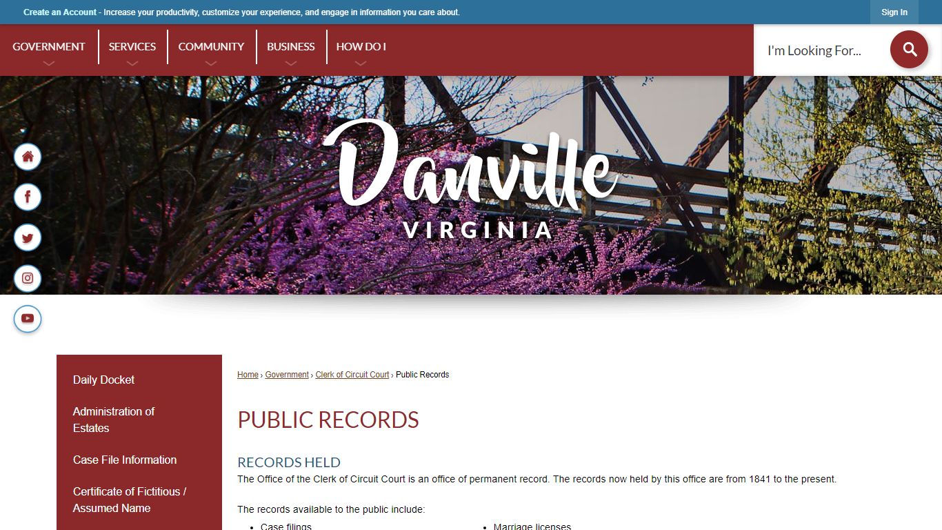 Public Records | Danville, VA - Official Website
